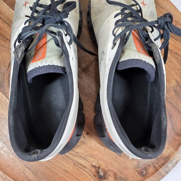 On Cloud X Ivory Flame Mens White Black Orange Size 11 Running Shoes 60.98699 - Picture 7 of 12